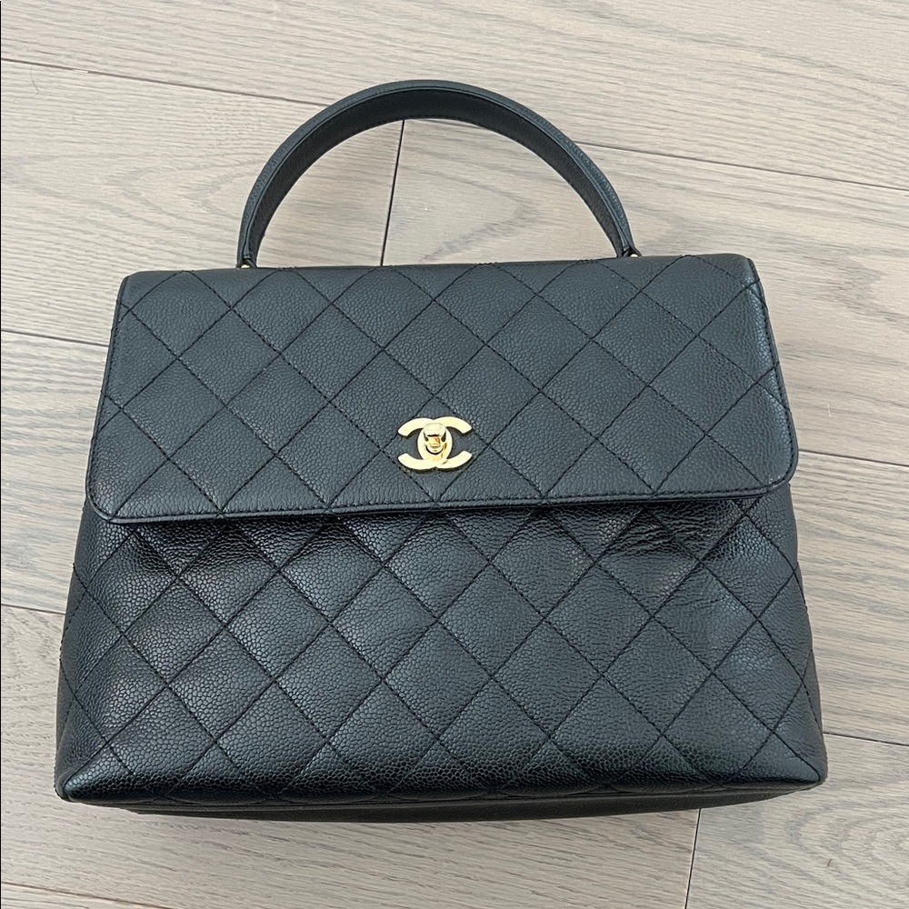 Chanel Black caviar Kelly handbag